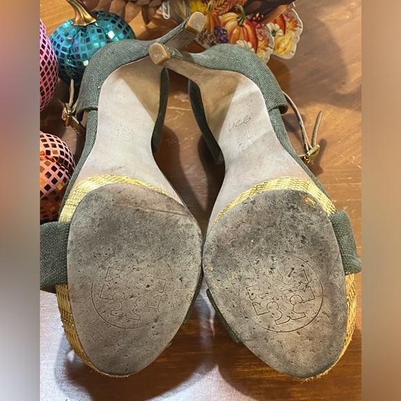 Tory Burch ‘Amina’ High Heel Sandals In Olive, Size US 10M, No Box - Picture 13 of 16